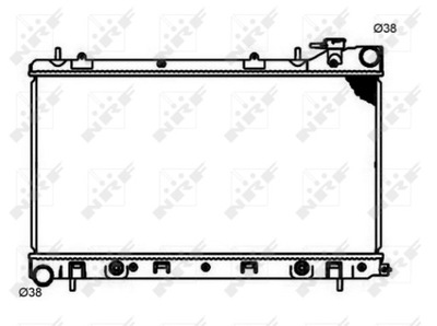 RADUADOR SISTEMA DE REFRIGERACIÓN DEL MOTOR 53597  