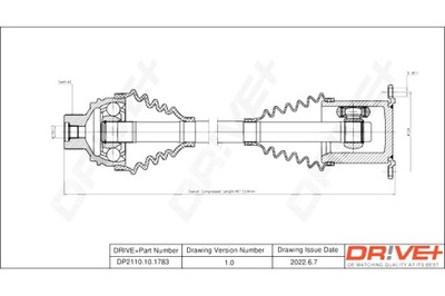 DRIVE+ ПОЛУОСЬ ПРИВОДНАЯ AUDI A4 08-15 L + P