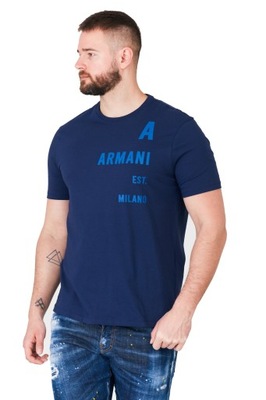 ARMANI EXCHANGE Granatowy t-shirt męski z logo M