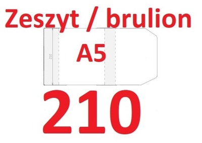 OKŁADKA REGULOWANA NA ZESZYT - BRULION A5 - 210 MM