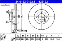 ATE DISCO DE FRENADO PARTE DELANTERA 260X22 V BMW 3 E30 82-/BMW 3 E30  