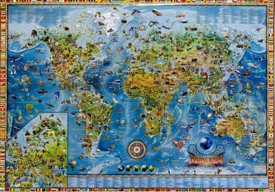 Amazing world - świat dla dzieci mapa ścienna na p