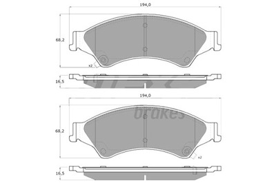 TOMEX BRAKES ZAPATAS DE FRENADO FORD RANGER 11- PARTE DELANTERA  