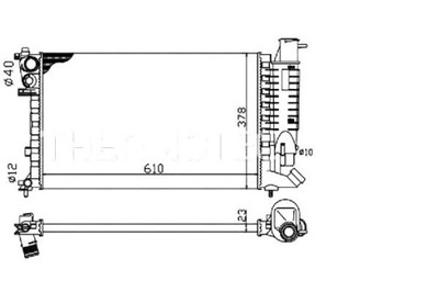 РАДИАТОР ДВИГАТЕЛЯ CITROEN ZX PEUGEOT 306 1.8D/1.9D