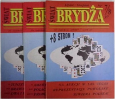 Świat Brydża nr 7-8,10,12 z 1997 roku