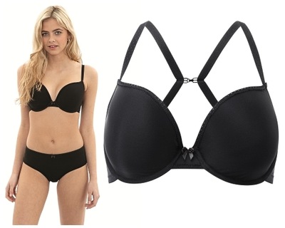 65G Cleo by Panache Koko biustonosz plunge czarny