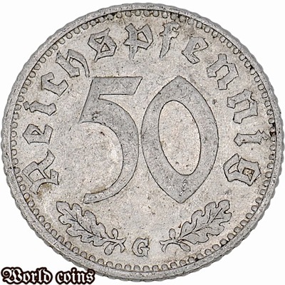 50 REICHSPFENNIG 1942 G - RZADKA