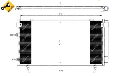 Nrf конденсатор кондиционера toyota avensis verso 01 фото №1