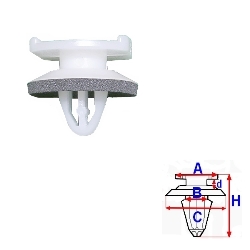 Кліпса штифт кріплення молдинг бокових do iveco фото №1