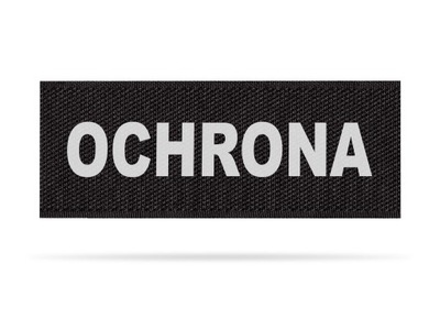 EMBLEMAT OCHRONIARZE RZEP Z NAPISEM OCHRONA 13x5cm