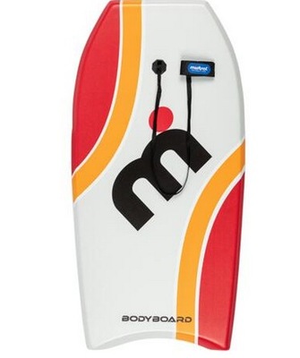 BODYBOARD MISTRAL DESKA PIANKOWA surfing z leashem na nadgarstek 100x49cm