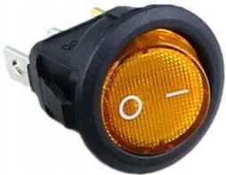 Przełącznik SPST żółty 12V LED DC samochodowy