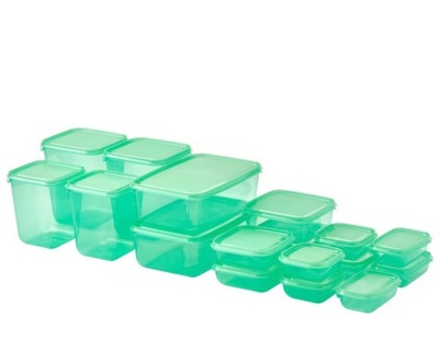 IKEA PRUTA POJEMNIKI PUDEŁKA NA ŻYWNOŚĆ 17 SZTUK