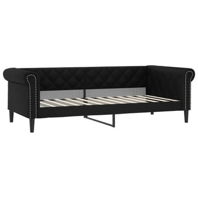 Sofa 2-w-1 z funkcją spania, czarna, 235x90x68 cm