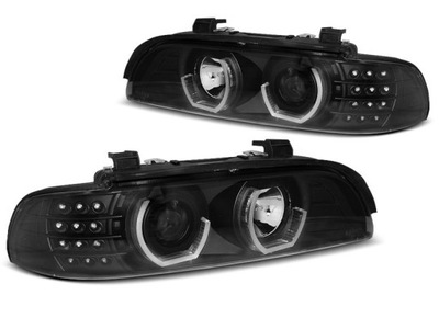 ФОНАРІ РЕФЛЕКТОРИ BMW E39 95-03 BLACK LED (СВІТЛОДІОД) RINGI 3D