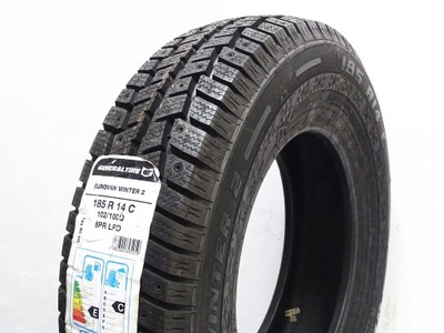 2 PCS. GENERAL 185R14C 100Q EUROVAN WINTER 2  