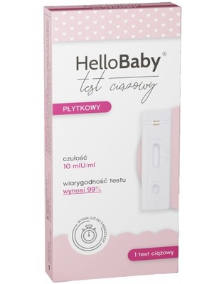 HELLOBABY PŁYTKOWY TEST CIĄŻOWY DOKŁADNY 99%