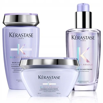 Kerastase Blond Absolu zestaw kąpiel maska olejek