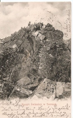 TATRY -ŚWINICA -SZCZYT ŚWINNICY -długi adres -obieg 1903 rok