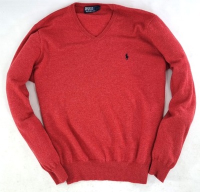 Ralph Lauren Pomarańczowy Sweter Wełna Merino XL