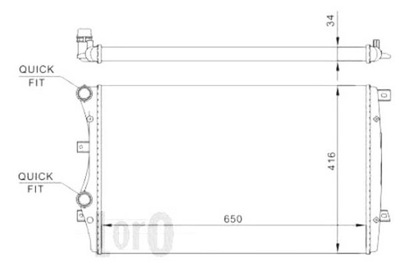 РАДИАТОР VW GOLF V 10/03-10/08 DEPO