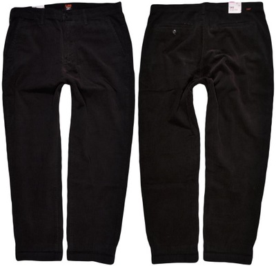 LEE spodnie SZTRUKS black RELAXED CHINO W32 L32