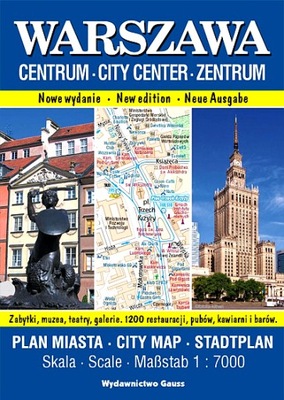 WARSZAWA CENTRUM. PLAN MIASTA 1:7000 WYD. 2023