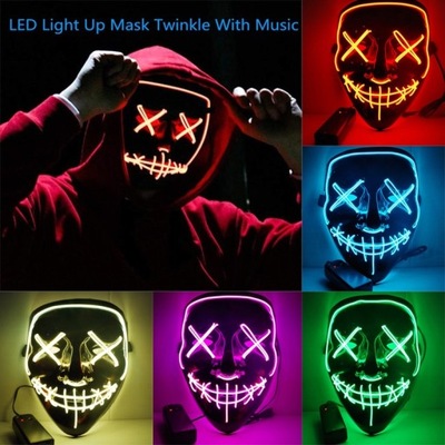 Halloween Neon Mask Led Mask Masque Masquerade