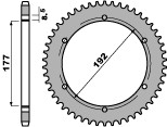 PBR ENGRANAJE PARTE TRASERA 223 52 C45 HUSQVARNA WR 125/250  