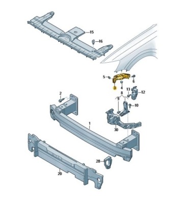 Напрямна напрямна бампера перед правий audi q8 оригінал od aso фото №1