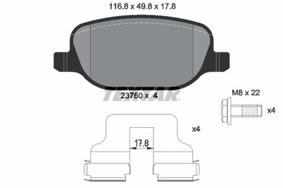 ZAPATAS DE FRENADO TEXTAR 2376002  