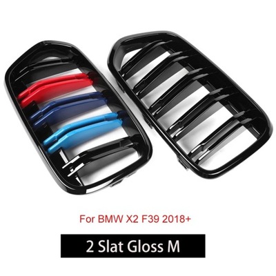 KRADA NERKOWA PARA BMW 2 PIEZAS F39 SUV SPORTS RACING REJILLA DE RADIADOR GLOSS BLACK ABS AKCESOR  