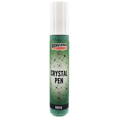 PASTA CRYSTAL brokatowa zielona 30ml w pisaku - Pentart