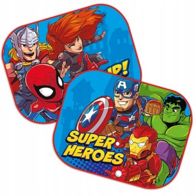 CORTINAS LAPARA PARA AUTO TAPONES 2 PIEZAS MARVEL HERO  