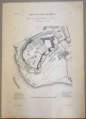 Zamek Królewski na Wawelu. Plan sytuacyjny 1882