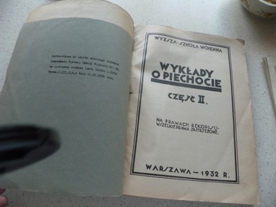 1932 WYKŁADY O PIECHOCIE CZ II WYŻSZA SZKOŁA WOJENNA BIBLIOTEKA KOP