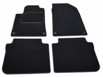 CITROEN C6 2005-2012R. ALFOMBRILLAS DE FELPA NEGRAS SILVER + LAM  