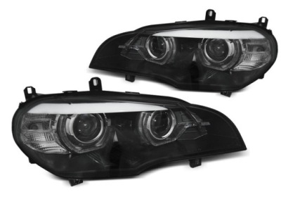 Ліхтарі  ксенон angel bmw x5 e70 -10 drl r87 led фото №1