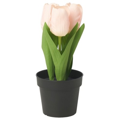 IKEA FEJKA sztuczny różowy tulipan 21cm JAK ŻYWY TULIPANY