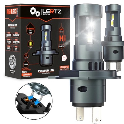 LAMPS H4 LED 2X LAMP CANBUS 1:1 POWERFUL 6000K XENO WHITE N GENERACJA CSP  