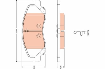 PADS BRAKE JEEP FRONT PATRIOT 06-/COMPASS/DODGE 17' GDB4141  