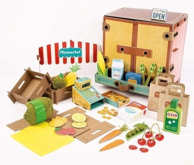 Minimarket kartonowy zabawka