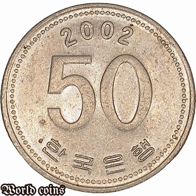 50 WON 2002 KOREA POŁUDNIOWA