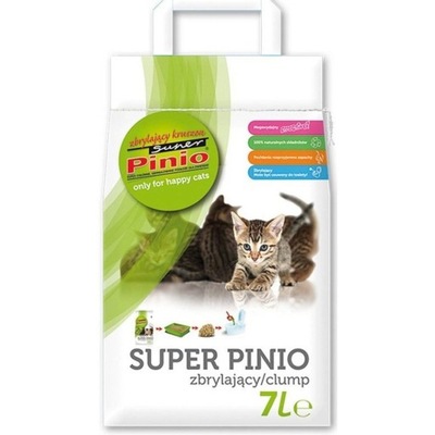 SUPER PINIO kruszon żwirek dla kota drewniany 7L