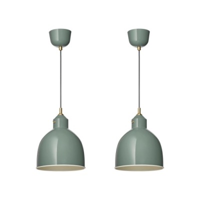 2 szt. RODFLIK Lampa wisząca - szarozielony