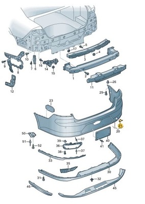 Заглушка проушина фаркоп бампера vw arteon aso фото №1