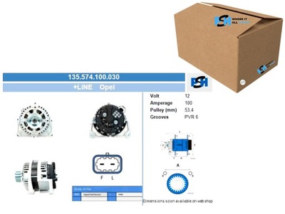 ГЕНЕРАТОР OPEL 100A ГЕНЕРАТОР BV PSH