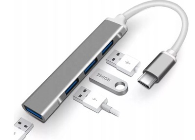 HUB USB-C ADAPTER PRZEJŚCIÓWKA ROZDZIELACZ USB 3.0