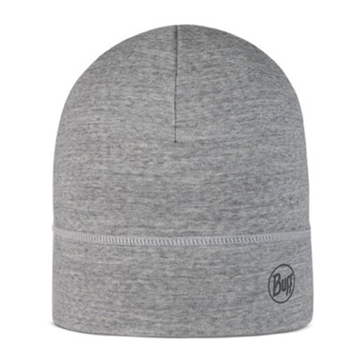 Buff czapka ciepła wełna merino cienka lightweight jasny szary grey