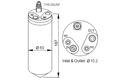 NRF SAUSINTUVAS KONDICIONAVIMO FIAT PUNTO 1.2 09.99-12.10 